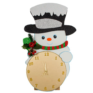 Adorno Reloj Muñeco De Nieve