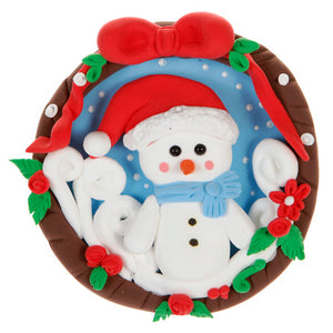 Colgante Muñeco De Nieve Con Fomi Moldeable