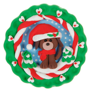 Colgante Navideño Con Osito De Fomi Moldeable
