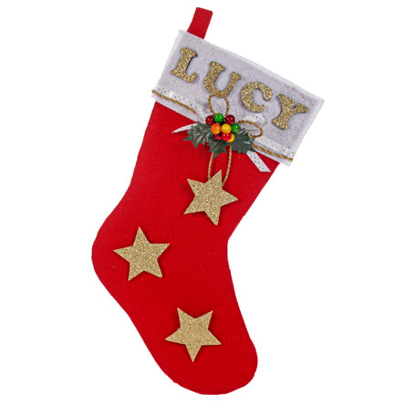 Bota Navideña Con Estrellas