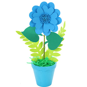 Maceta De Unicel Azul