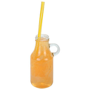 Botella Con Popote Amarillo
