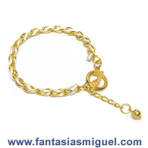 Pulsera Sencilla Cola De Rata Blanca