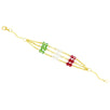 Fantasías Miguel Clave:RV135 Pulsera Oro Con Rondeles Tricolor