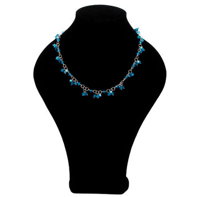 Fantasías Miguel Clave:SI30 Collar Turquesa Con Cristales Y Perlas