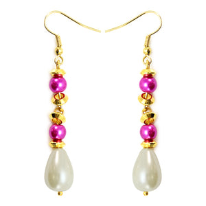 Aretes Con Perlas Marfil-Fiusha