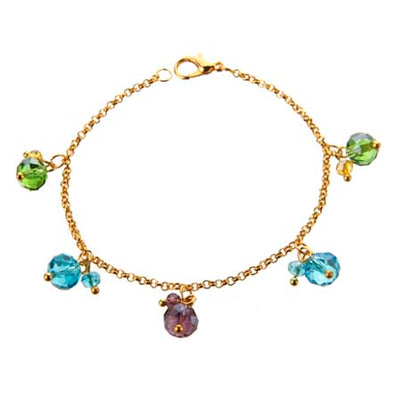 Fantasías Miguel Clave:SO415 Pulsera De Cadena Con Rondeles Multicolor