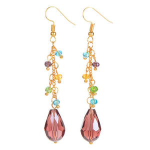 Aretes De Cadena Oro Con Rondes