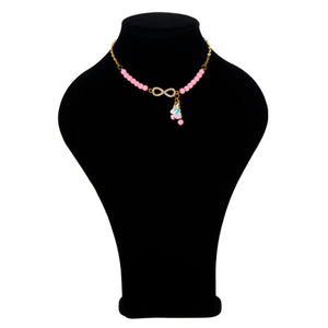 Collar Con Dije Infinito Y Unicornio