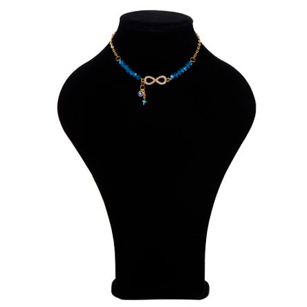 Collar Con Dije Infinito Y Ojito Azul