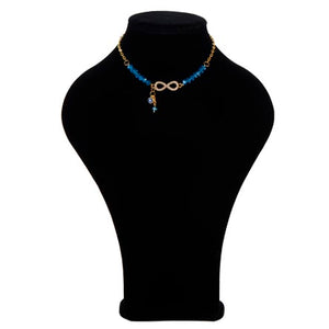 Collar Con Dije Infinito Y Ojito Azul