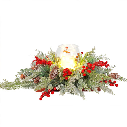 Arreglo Navideño Con Vela