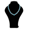 Fantasías Miguel Clave:SR463 Collar De Perlas Doble Blanco-Azul