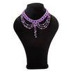 Fantasías Miguel Clave:SR486 Collar Gargantilla Con Perlas Destello Lavanda