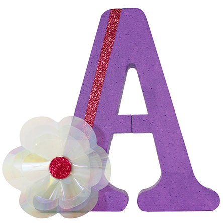 Letra A Con Flor De Acetato