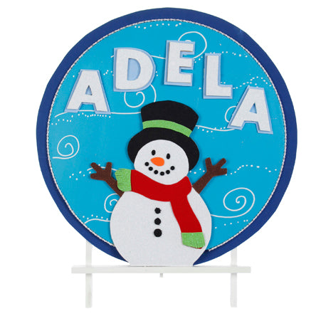 Adorno Muñeco De Nieve Circulo
