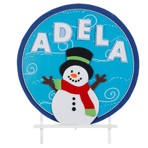 Adorno Muñeco De Nieve Circulo