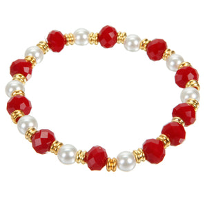Pulsera Con Rondel Y Perlas