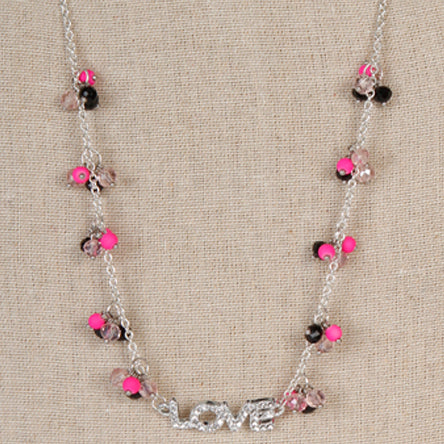 Collar Con Cuenta Redonda Y Dije Love