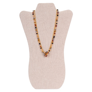 Collar Largo Dorado Con Rondeles
