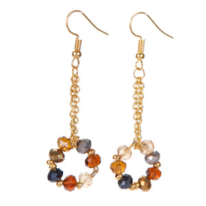 Aretes Largos Con Cadena Y Rondeles