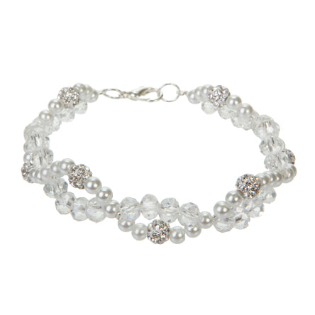 Pulsera De Perlas Y Cristales