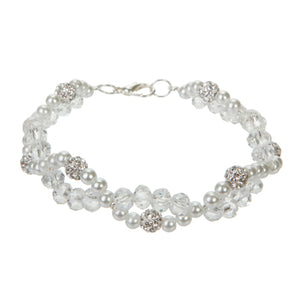 Pulsera De Perlas Y Cristales