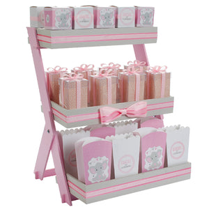 Mueble Dulceros Baby Shower  Rosa