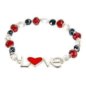 Pulsera Love, Rojo Negro