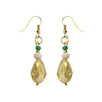 Fantasías Miguel Clave:VD149 Aretes Gota Cristal Oro-Jade