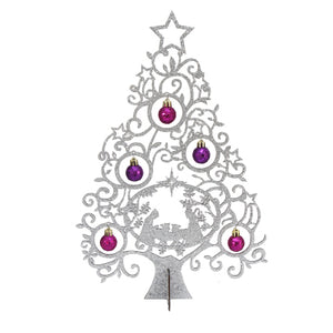 Pino Nacimiento Plata Con Esferas