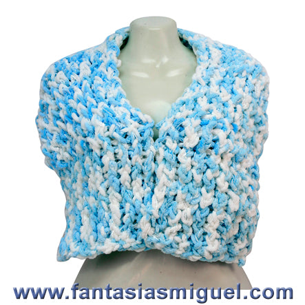 Bufanda Azul-Blanco