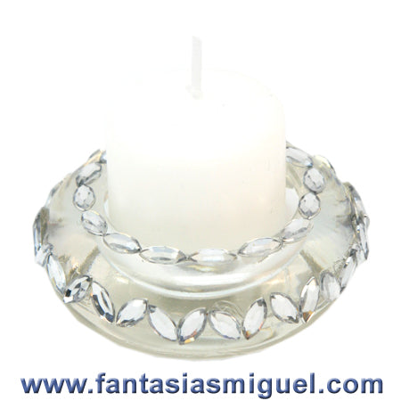 Candelabro Con Piedra Acrílica