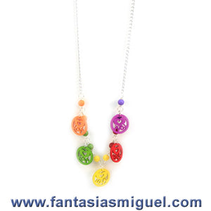 Collar De Cadena, Cta. Mate Y Cta. Calada De Colores