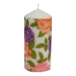 Vela Decoupage Con Rosas