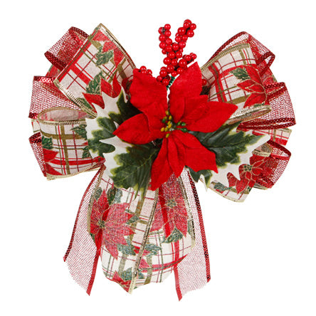 Moño Rojo Con Noche Buena