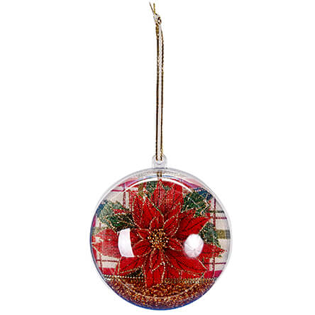 Esfera Transparente Con Listón Nochebuena