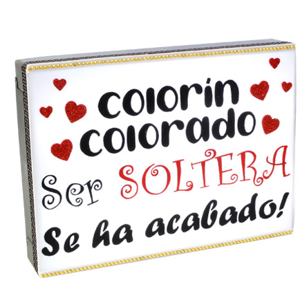 Letrero Con Luz Y Corazones