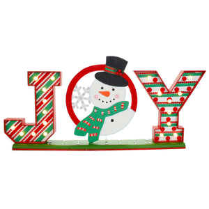 Letrero Joy Muñeco De Nieve