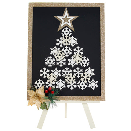 Adorno Pizarrón Copos De Nieve