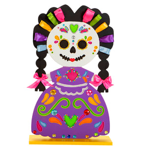 Catrina Con Vestido Morado