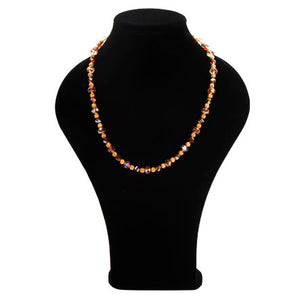 Collar Oro-Miel-Café Con Rondeles