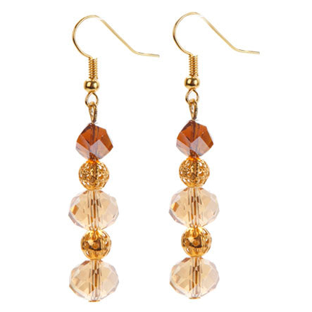 Aretes Colgantes Oro-Miel