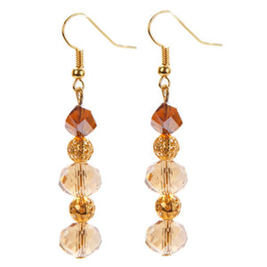 Aretes Colgantes Oro-Miel