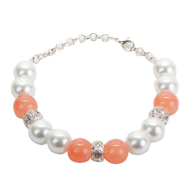 Fantasías Miguel Clave:YU31 Pulsera Con Perlas Y Cta. Coral