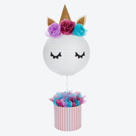 Centro De Mesa Unicornio Con Globo De Papel