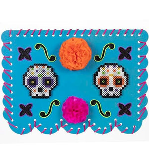 Banderín 2 Calaveras Con Cuentas De Tubito