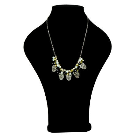 Collar De Perlas, Cristales Y Dije De Cráneo