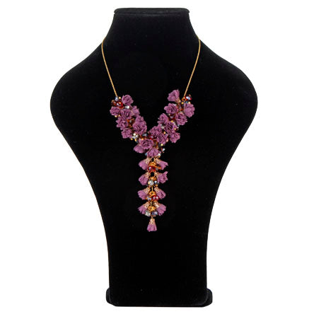Collar De Rondeles Y Dijes De Rosas