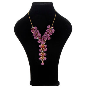 Collar De Rondeles Y Dijes De Rosas